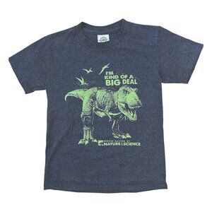 Dinosaur TREX Denver Nature and Science Museum Glow Shirt Green Gray Youth Small